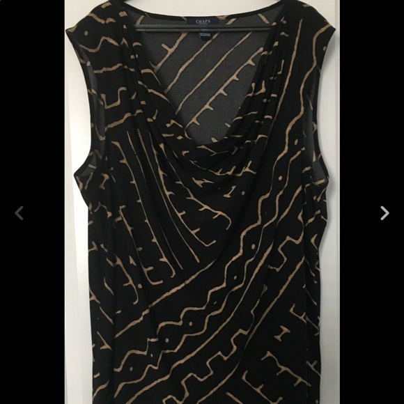 Chaps Tops - CHAPS Sleeveless Drape Neck Top